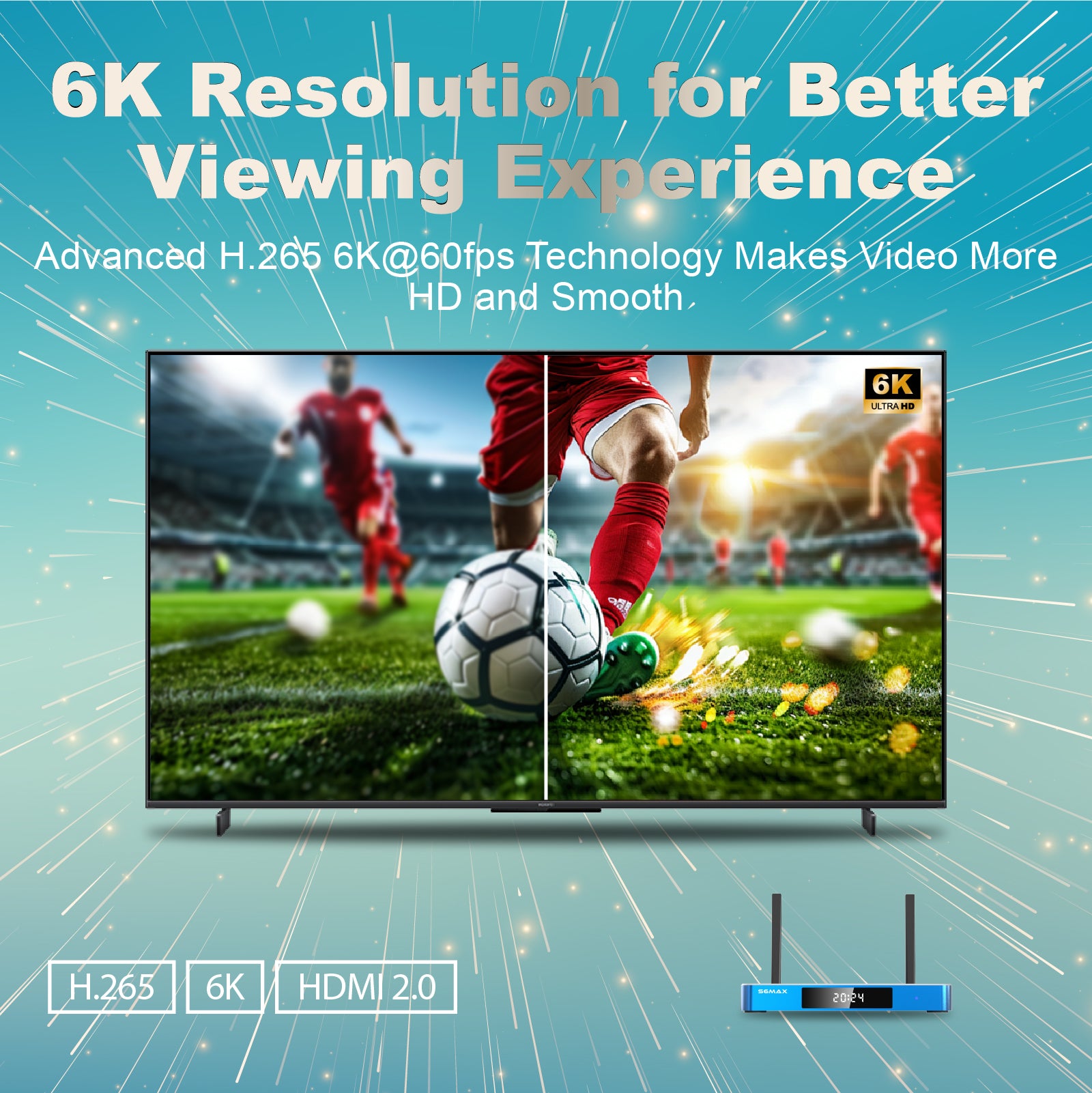 SuperBox S6 MAX Fully Loaded,2025 Newest Pack,4G+64G Powerful Smart Box,Time Shift, Parental Control Time,Super Powerful TV Box with Voice Remote Control,Ideal for Home