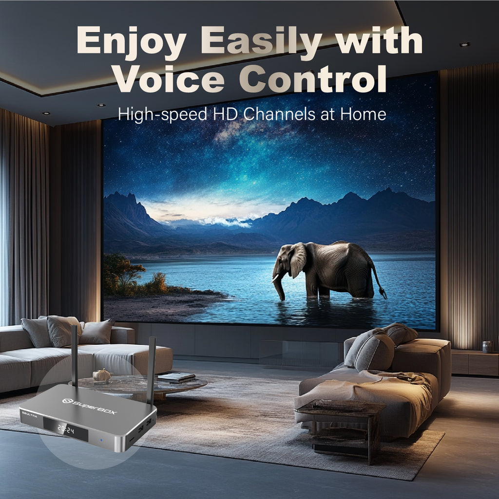 Latest SuperBox S6 Ultra Fully Loaded,2025 Newest Pack,4G+128G Powerful Smart Box,Time Shift, Parental Control Time,Super Powerful TV Box with Voice Remote Control,Ideal for Home