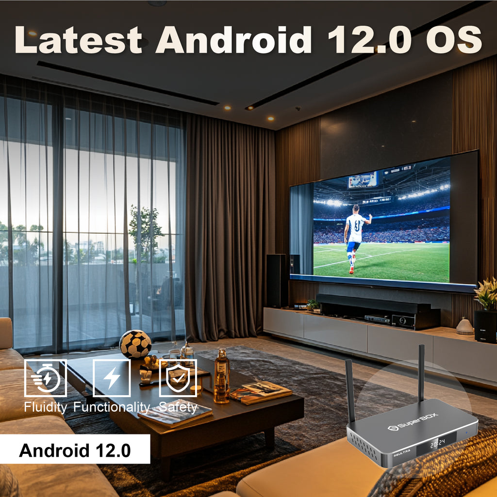 Latest SuperBox S6 Ultra Fully Loaded,2025 Newest Pack,4G+128G Powerful Smart Box,Time Shift, Parental Control Time,Super Powerful TV Box with Voice Remote Control,Ideal for Home
