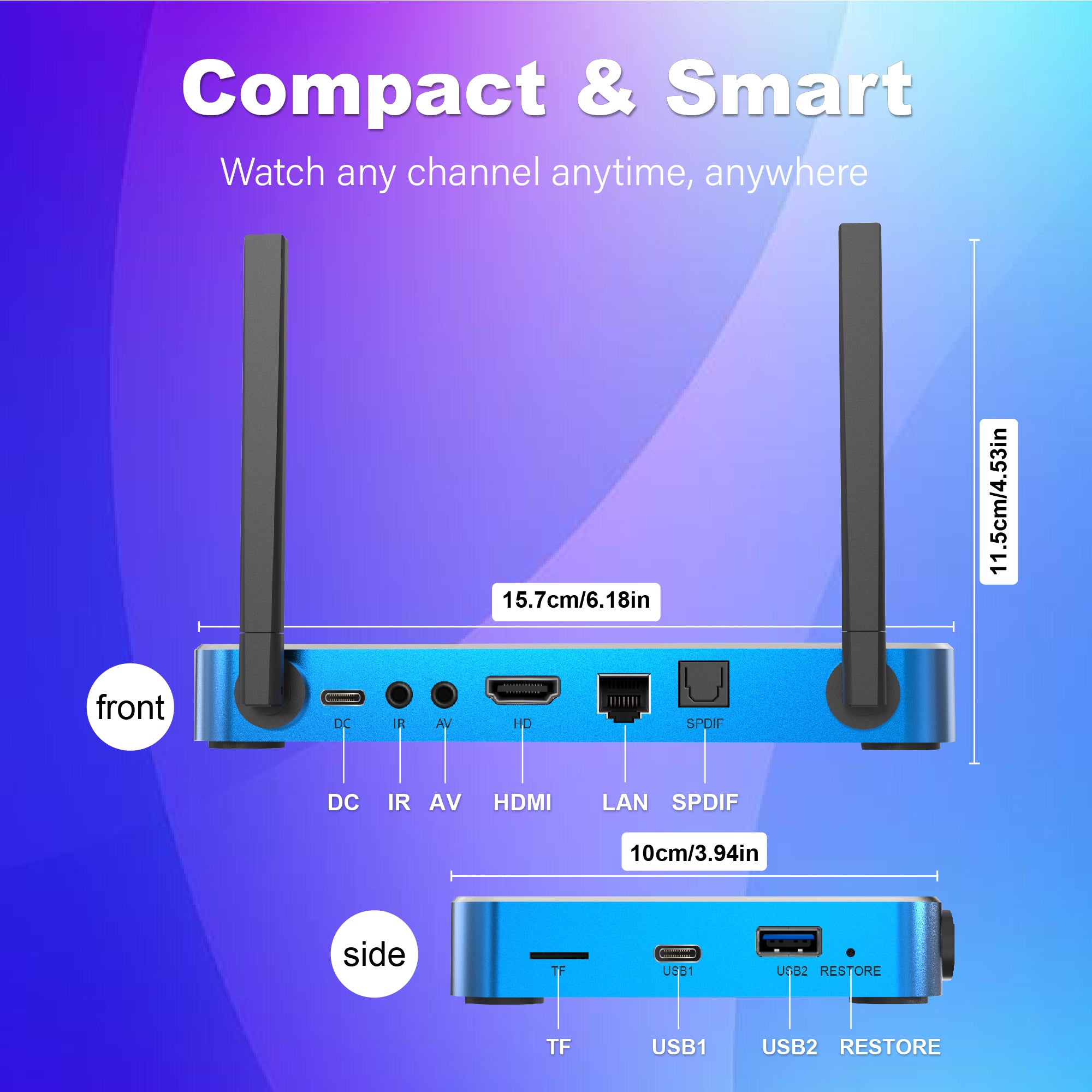 SuperBox S7 MAX Fully Loaded,2025 Newest Pack,4G+64G Powerful Smart Box,Time Shift, Parental Control Time,Super Powerful TV Box with Voice Remote Control,Ideal for Family