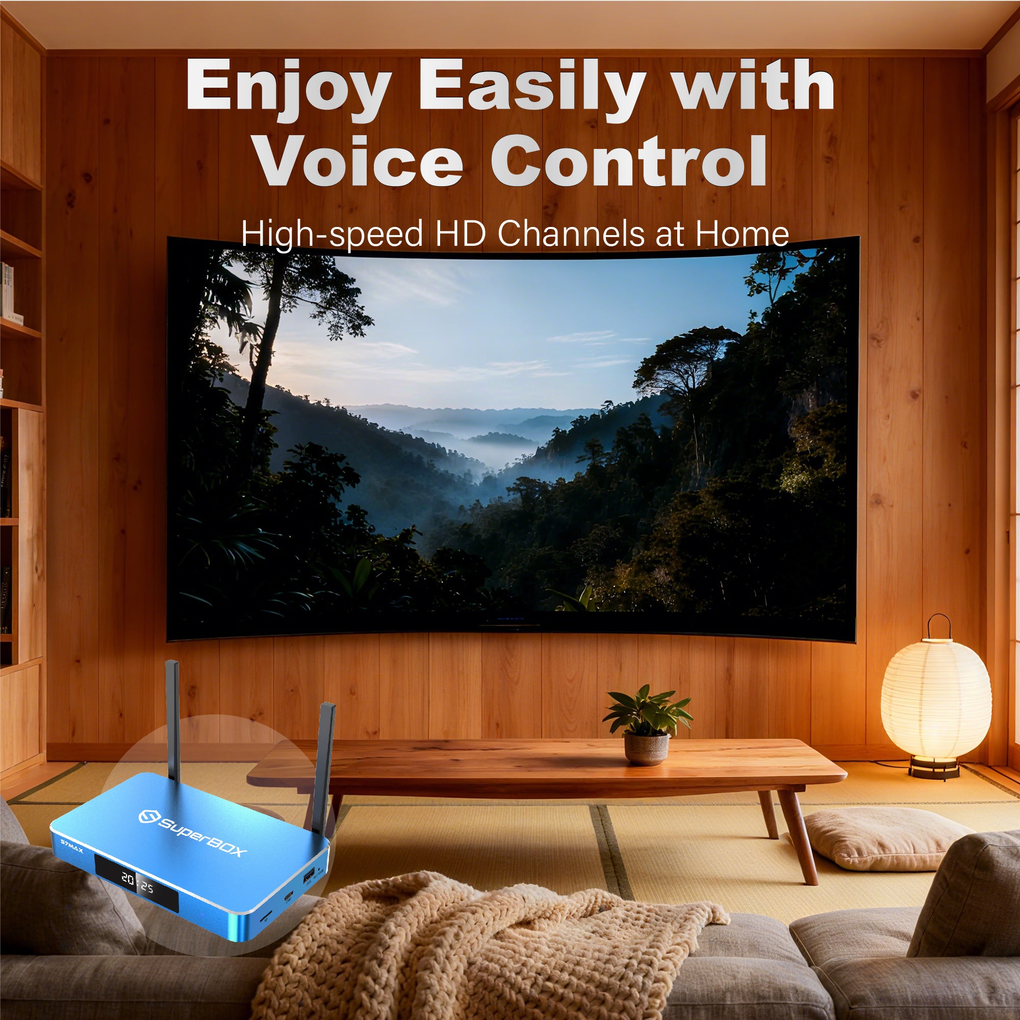 SuperBox S7 MAX Fully Loaded,2025 Newest Pack,4G+64G Powerful Smart Box,Time Shift, Parental Control Time,Super Powerful TV Box with Voice Remote Control,Ideal for Family