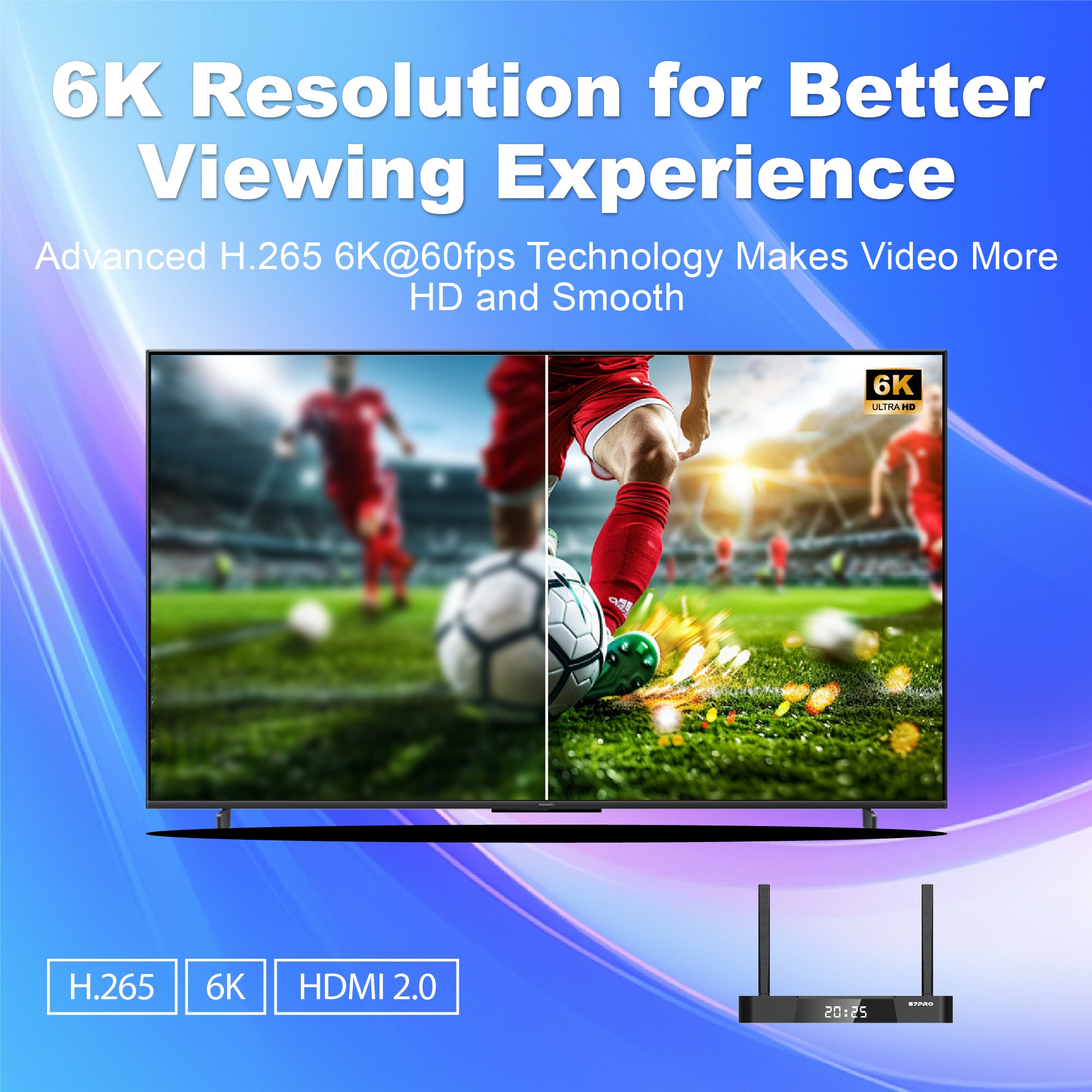 Latest SuperBox S7Pro Fully Loaded,4G+32G Powerful Smart Box,7-Days Time Shift, Parental Control Time,with Voice Remote Control,Perfect for Family