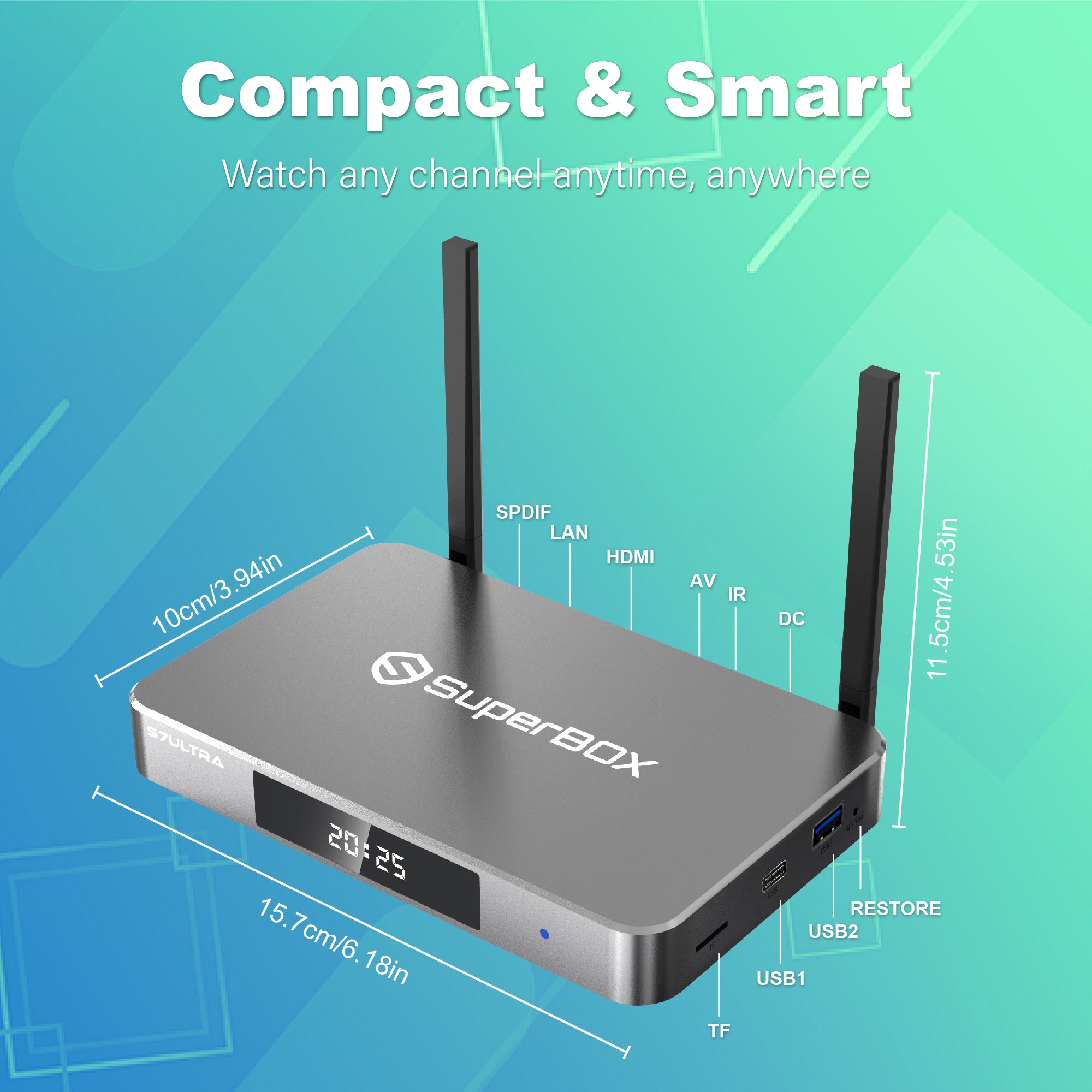 Latest SuperBox S7 Ultra 2026Fully Loaded,2025 Newest Pack,4G+128G Powerful Smart Box,Time Shift, Parental Control Time,Super Powerful Box with Voice Remote Control,Ideal for Home