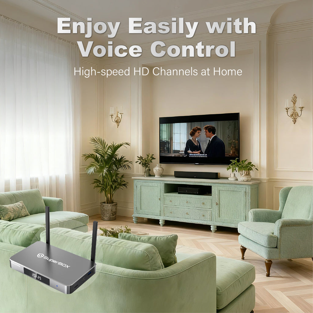 Latest SuperBox S7 Ultra 2026Fully Loaded,2025 Newest Pack,4G+128G Powerful Smart Box,Time Shift, Parental Control Time,Super Powerful Box with Voice Remote Control,Ideal for Home