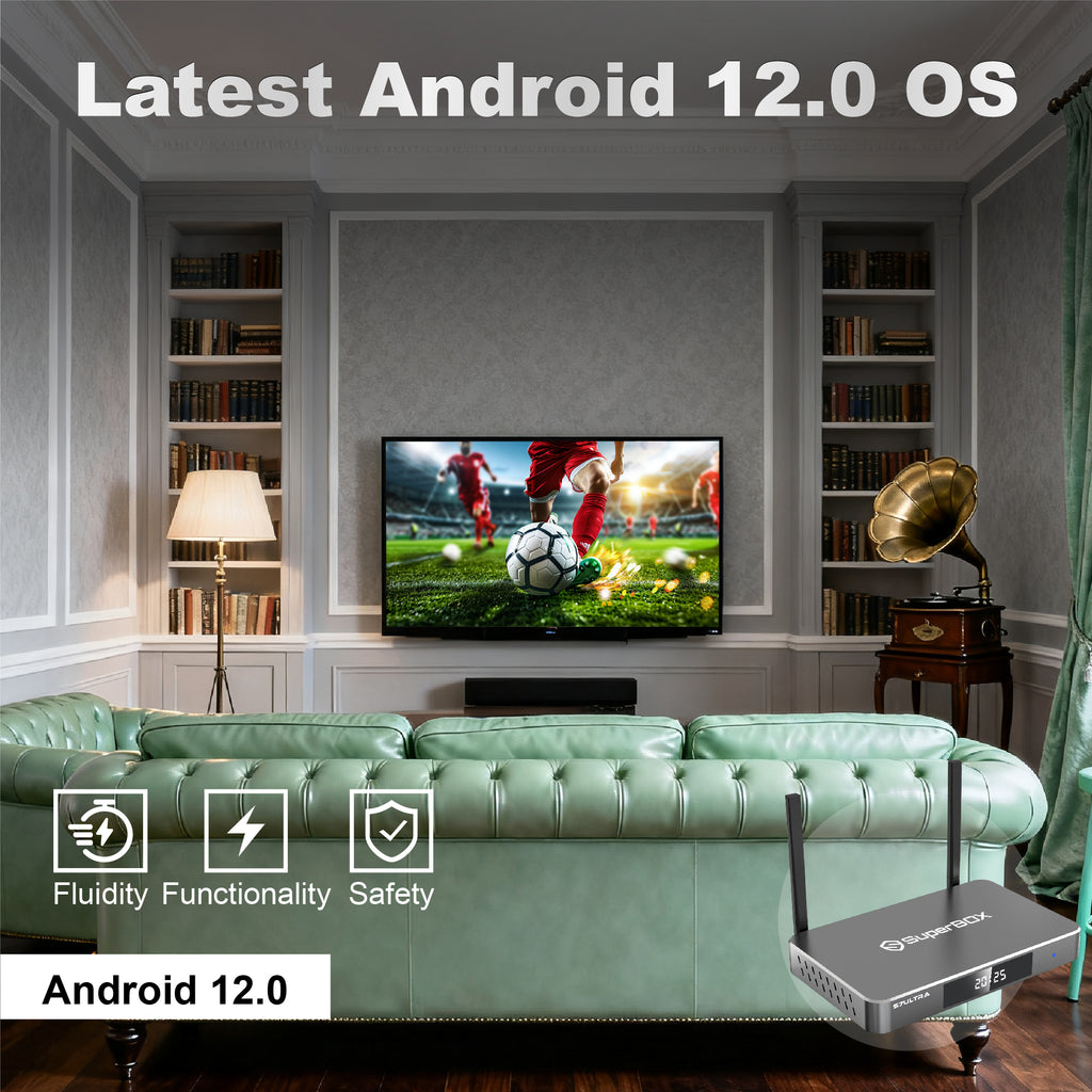 Latest SuperBox S7 Ultra 2026Fully Loaded,2025 Newest Pack,4G+128G Powerful Smart Box,Time Shift, Parental Control Time,Super Powerful Box with Voice Remote Control,Ideal for Home